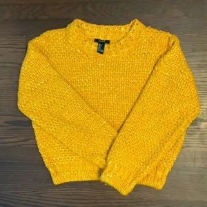 Yellow Woven Sweater - Forever 21